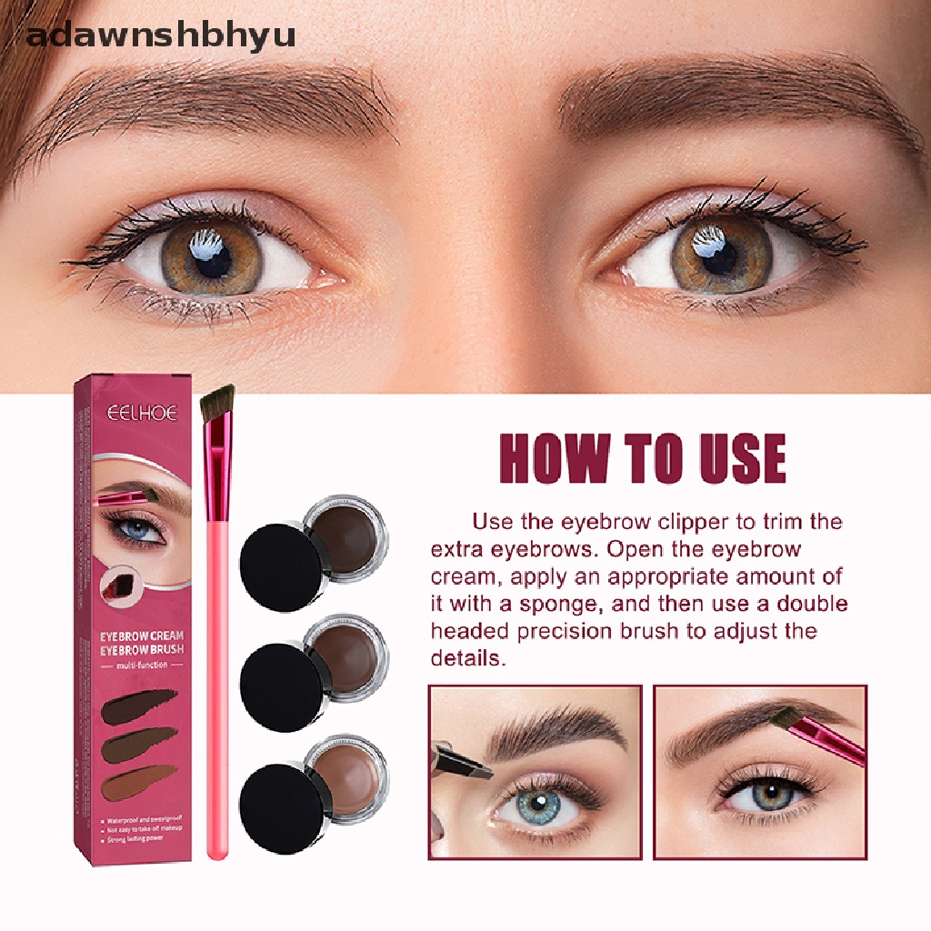 Kem Nhuộm Lông Mày Chống Thấm Nước Lâu Trôi Kèm Cọ Thương Hiệu adawnshbhyu