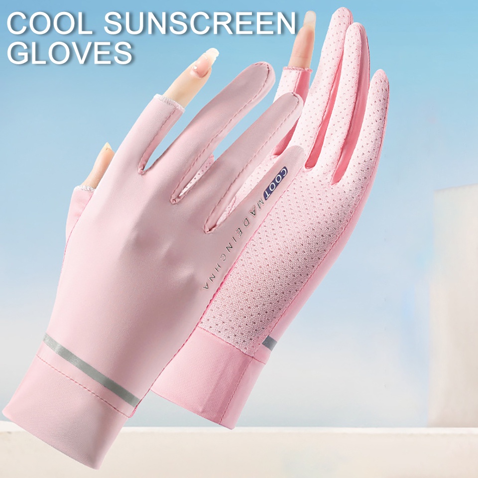 Găng Tay Chống Nắng Tia UV Bảo Vệ Toàn Diện Màn Hình Cảm Ứng Thoáng Khí Dành Cho Nữ