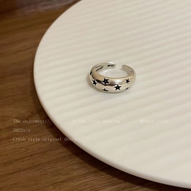 Nhẫn MặT HìNh Ngôi Sao Chữ ThờI Trang Cho Nữ