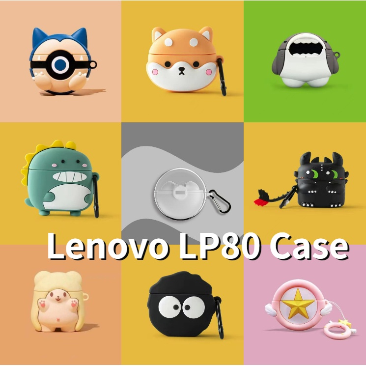 Hàng Sẵn Sàng! Vỏ Bảo Vệ Hộp Sạc Tai Nghe Lenovo LP80 Mềm Họa Tiết Hoạt Hình Dễ