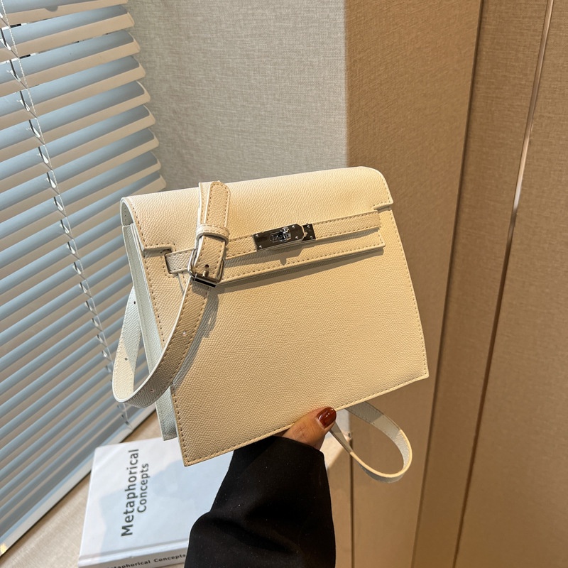 Túi Đeo Vai Màu Trơn Có Khóa Thời Trang Cho Nữ