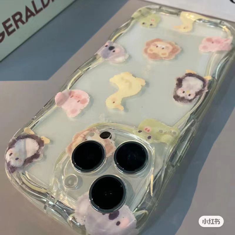 ✅Ốp Điện Thoại Túi Khí Mềm Chống Sốc Hình Động Vật Sơn Dầu iPhone14 13 / 12Pro xr / xs 8plus 11ins