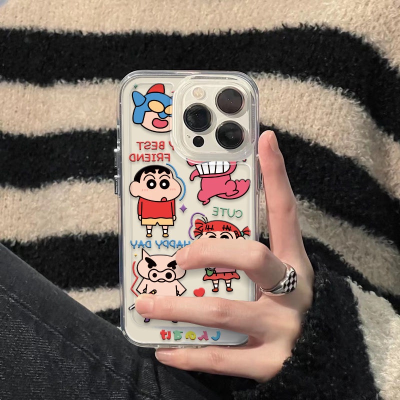✅Ốp Điện Thoại Mềm Hình Shin-Chan Phong Cách Mới Cho iPhone14promax 13 / 12 / 11 xr 7 / 8Plus