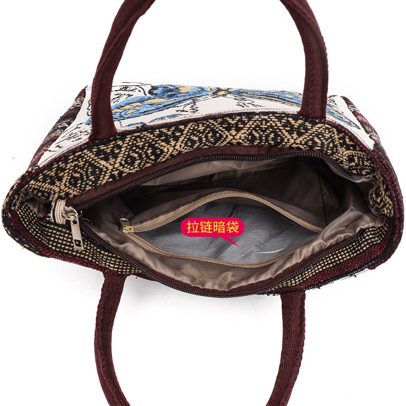 Túi Xách Nữ Vải Bố Có Khoá Kéo Thời Trang