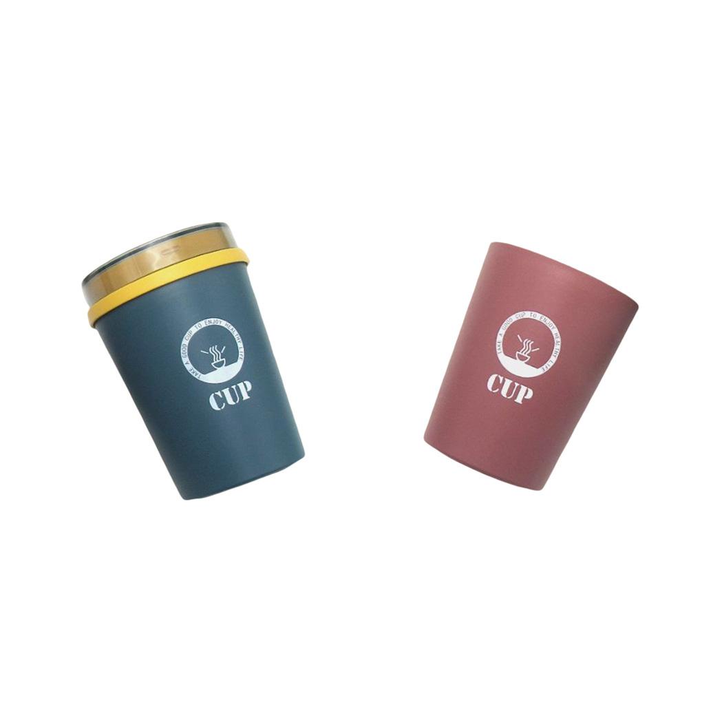 Cốc Uống Cà Phê Trà Sữa Chịu Nhiệt 500ml Có Nắp Đậy Và Muỗng Tiện Dụng Cho Nhà Bếp / Trường Học