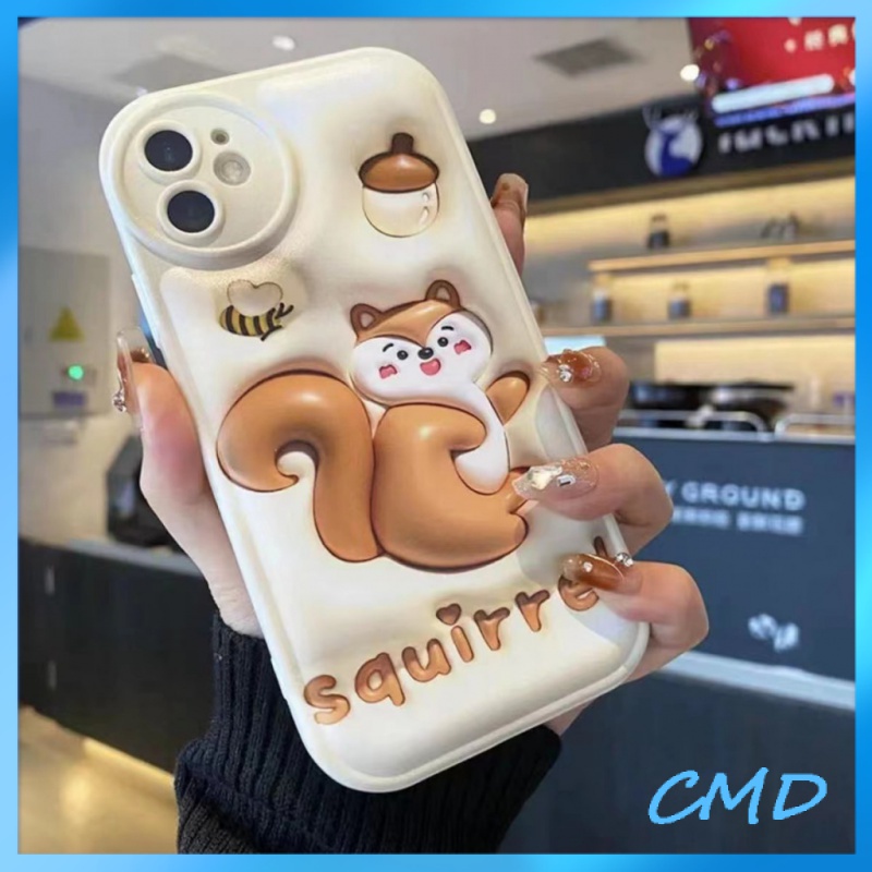 Ốp lưng iphone Điện Thoại Chestnut Squirrel 3D vừa có cảm giác nhìn, đệm khí, silicon Cho Iphone 6 / 6S / 6splus / se / 7 / 7plus / 8 / 8plus / X / xs / xsmax / 11 / 12 / 13 / 14 / Plus / pro / pro max-5069