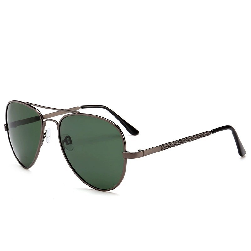 Kính Mát Phân Cực Chống Tia UV Gọng Kim Loại Màu Vàng Đen Phong Cách Mùa Hè Mới Cho Nam