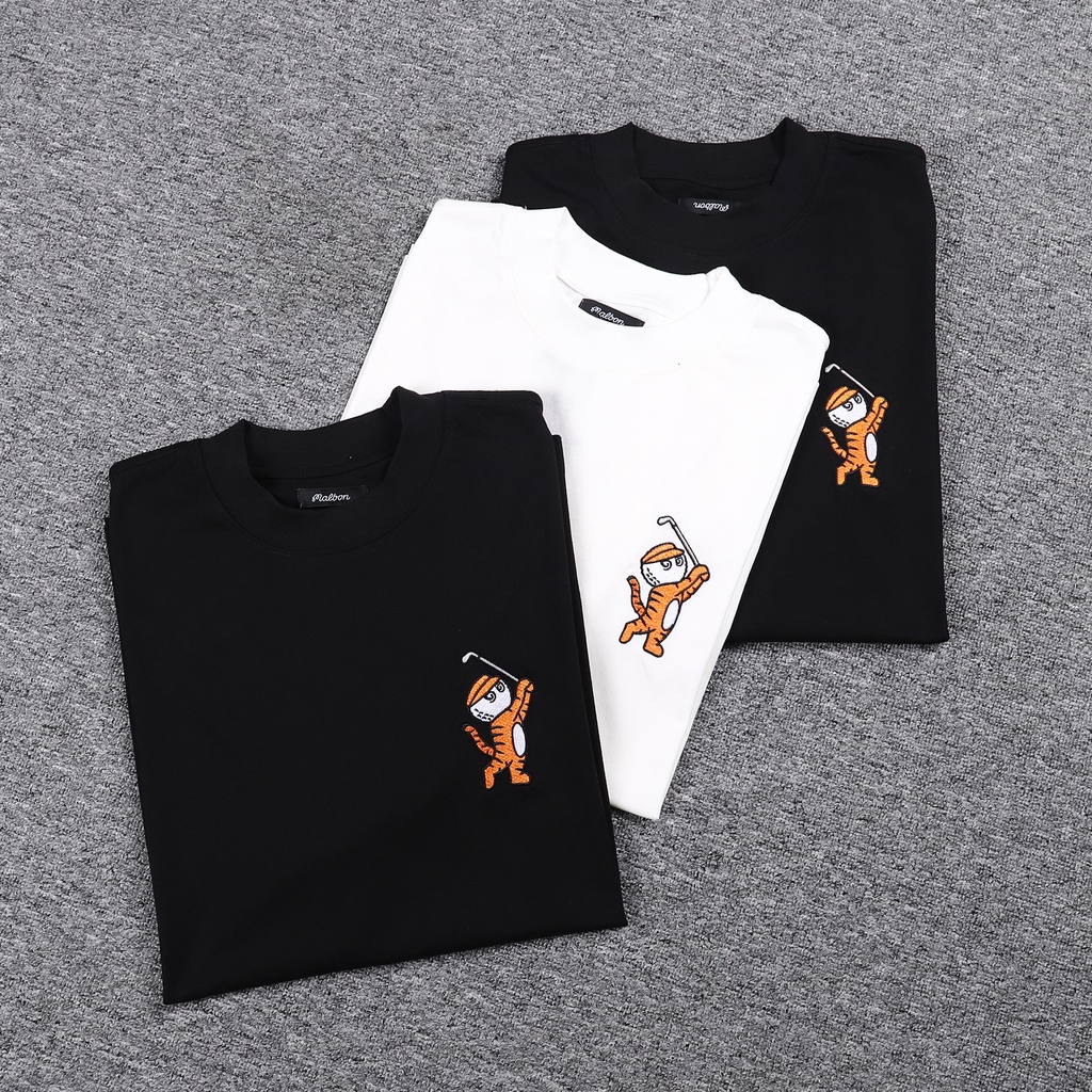 Áo Thun cotton Tay Ngắn Cổ Tròn In Hình Hổ Cơ Bản Đánh Golf Malbon Cho Nam Và Nữ