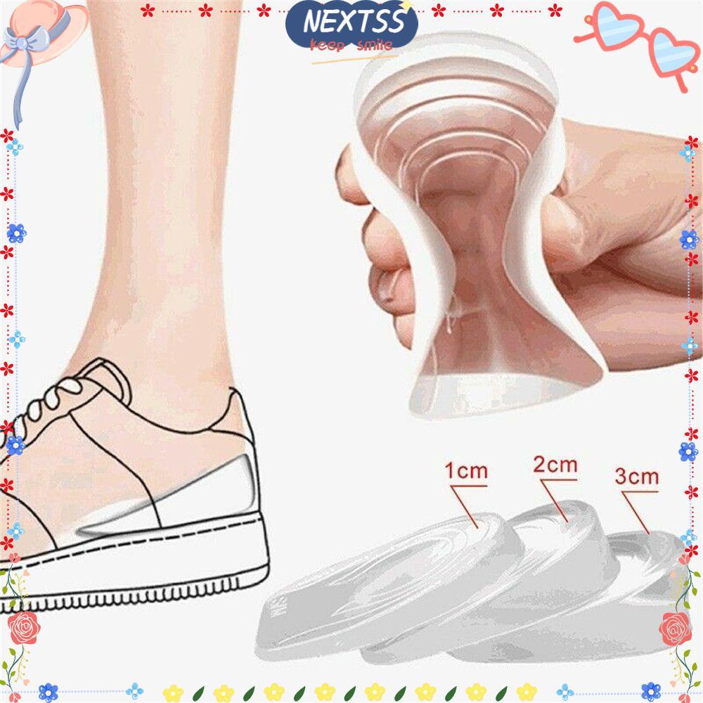 1 Cặp Đệm Silicone Gel Lót Gót Chân Nâng Cao Mang Đi Tiện Dụng Cho Nam Và Nữ