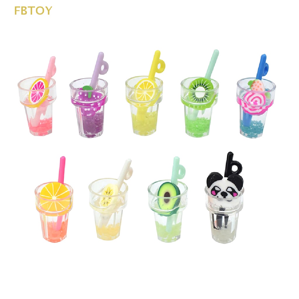 Bộ 5 Ly Nước Trái Cây Màu Dạ Quang Tỉ Lệ 1: 12 Trang Trí Nhà Búp Bê