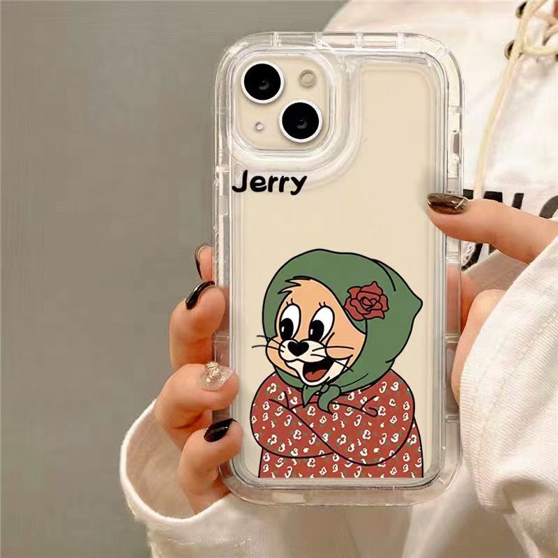 ✅Ốp Điện Thoại Silicon Mềm Hình Mèo Và Chuột Cho iPhone 14 13Promax 12 11 x xr 8P7