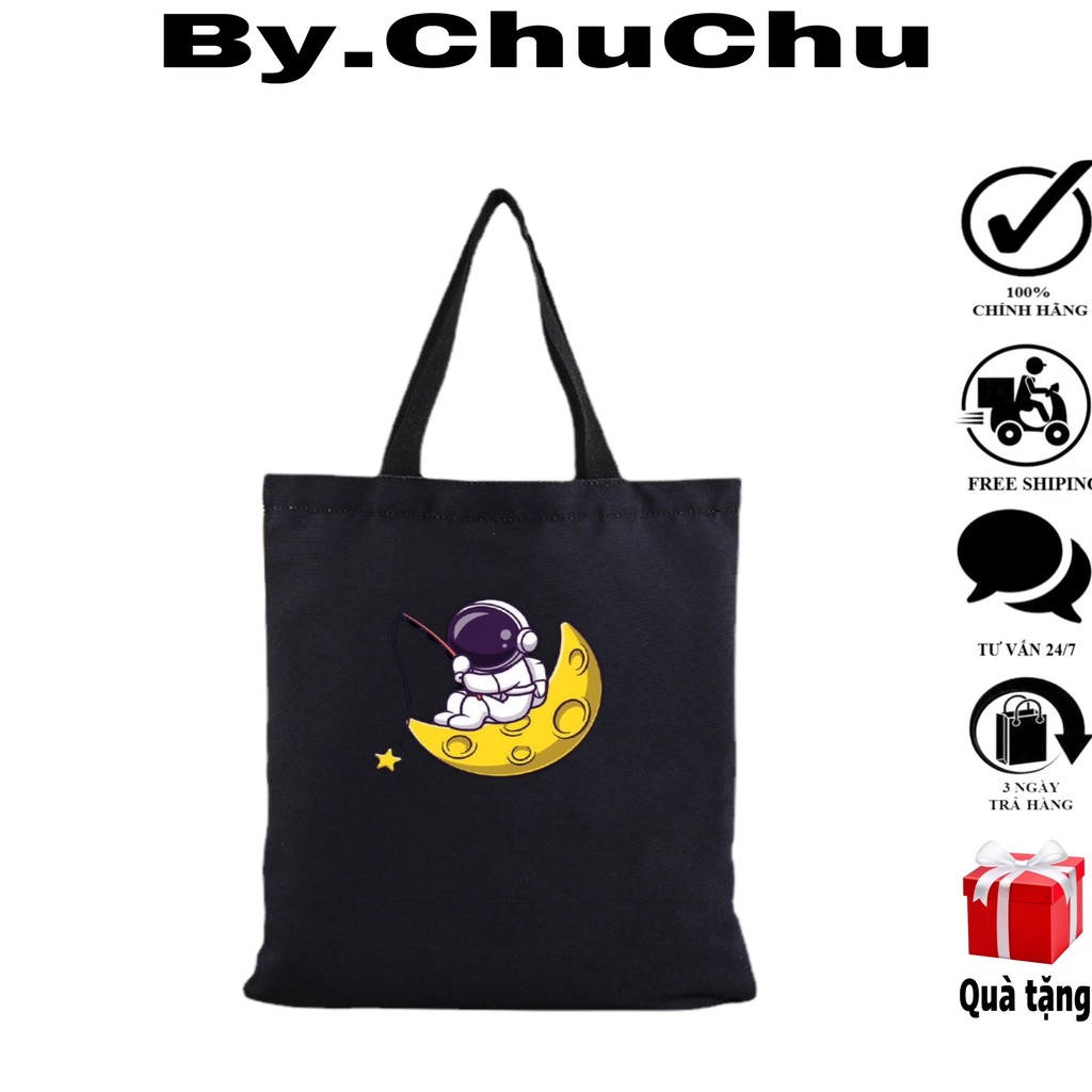 Túi Tote Vải Canvas Đi Học Phi Hành Gia Style Ulzzang Hàn Quốc  MTT0333
