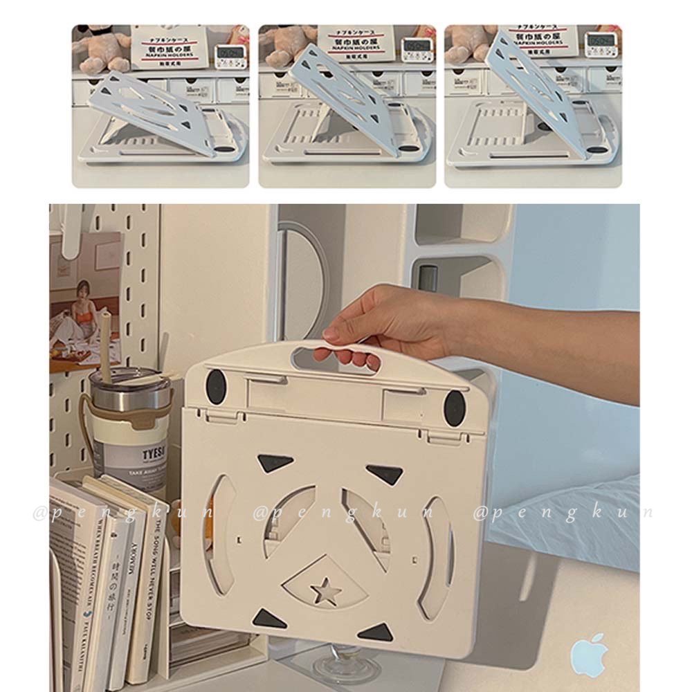 Giá Đỡ Laptop Có Thể Nâng Chiều Cao Hai Trong Một Thiết Kế Nhỏ Gọn Có Thể Gập Lại Tiện Dụng