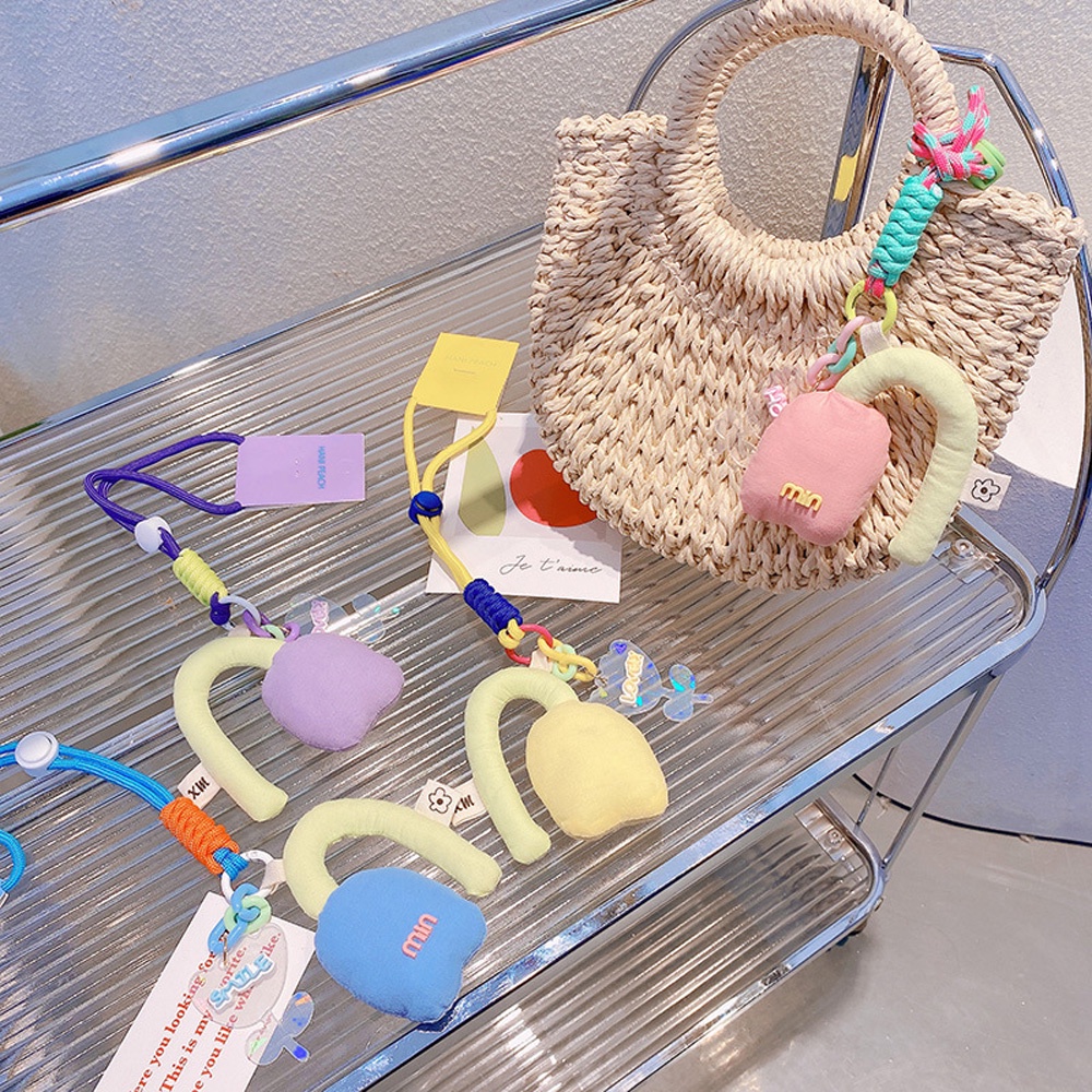 Móc Khóa Hình Búp Bê / Hoa Tulip Màu Kẹo Ngọt Dễ Thương Trang Trí Túi Xách / Điện