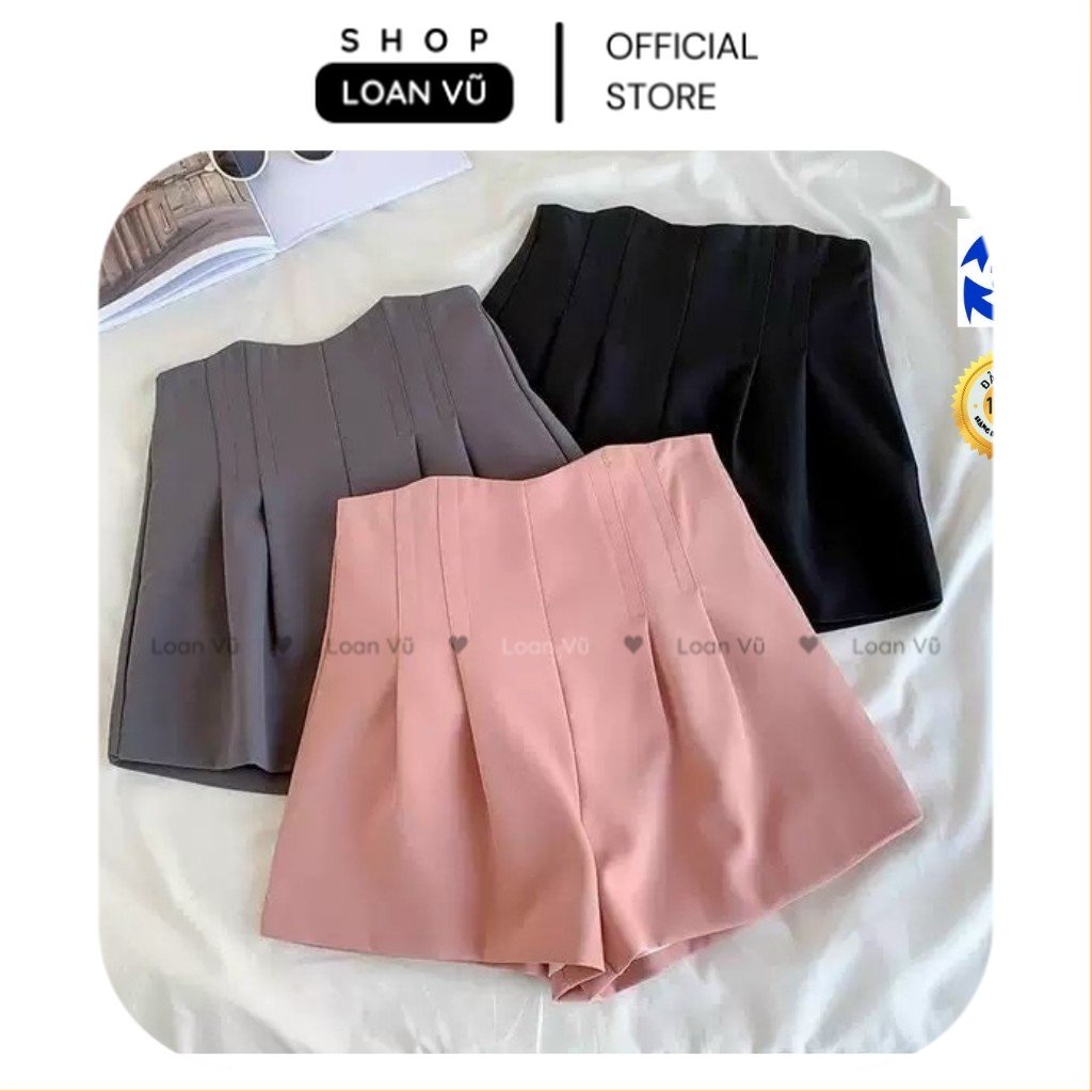 Quần Short Cạp Cao - Khóa Sau - Chất Tuyết Mưa Loan Vũ Thời Trang Nữ MS39