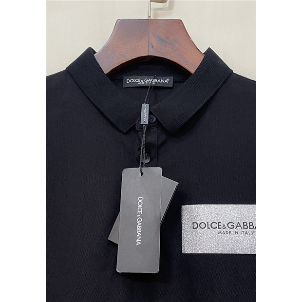 Áo Thun polo Nam D0LCE & GABBA Ngắn Tay Thêu Chữ Size S-4XL