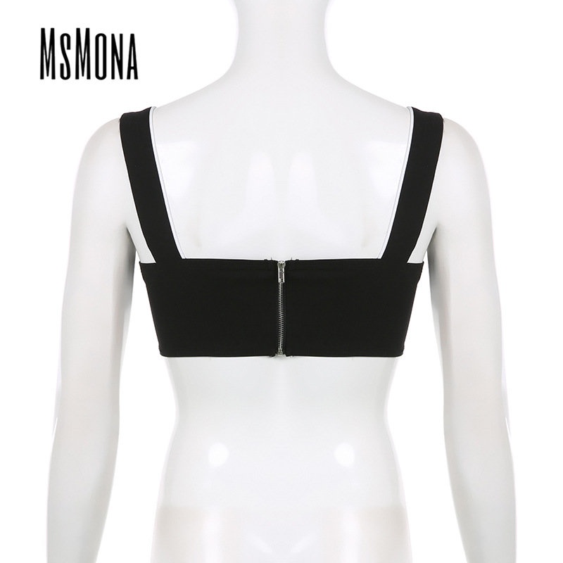 Áo Tank Top Ôm Dáng Màu Tương Phản Thời Trang Đường Phố 2023 Cho Nữ