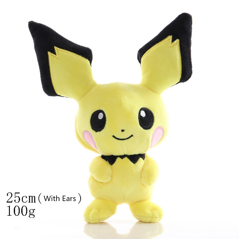 Đồ chơi nhồi bông Hình Pikachu Mew Lucario Eevee Charmander Mewtwo Dễ Thương