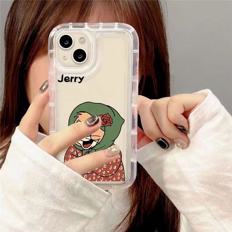 ✅Ốp Điện Thoại Silicon Mềm Hình Mèo Và Chuột Cho iPhone 14 13Promax 12 11 x xr 8P7