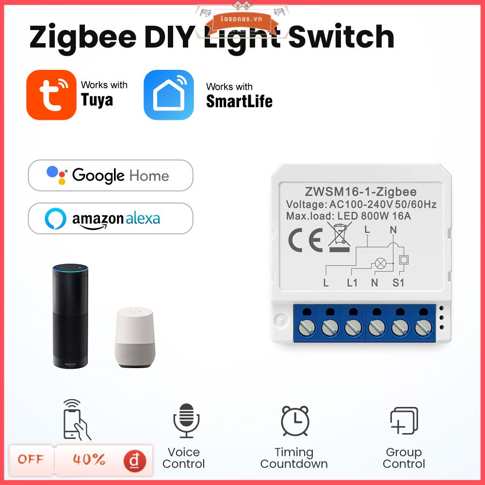 Mô Đun Công Tắc 1 / 2 / 3 / 4 Hướng Mini Điều Khiển Từ Xa Thông Minh Hỗ Trợ Alexa Google Home