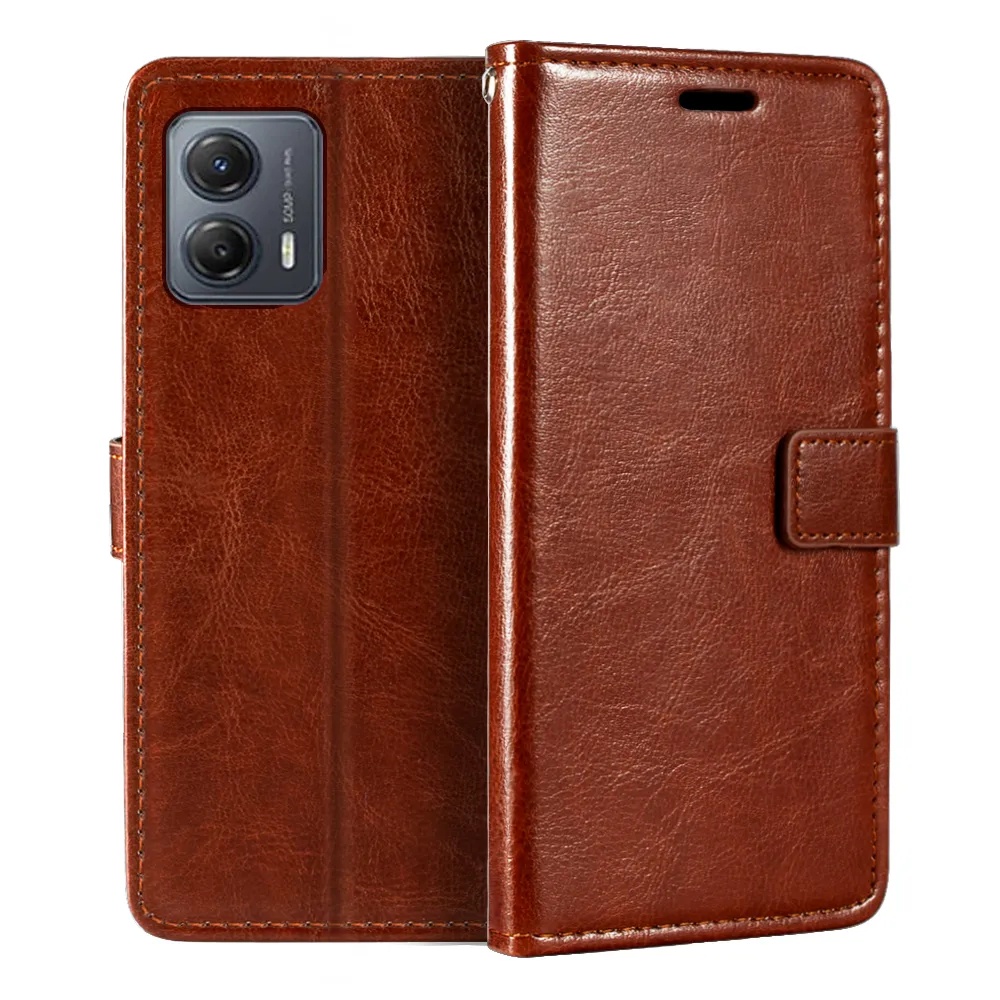 Ốp Bao Da PU Điện Thoại Nắp Lật Kèm Ngăn Đựng Thẻ Khóa Nam Châm Cho Motorola Moto G53 5G Moto G53 5G
