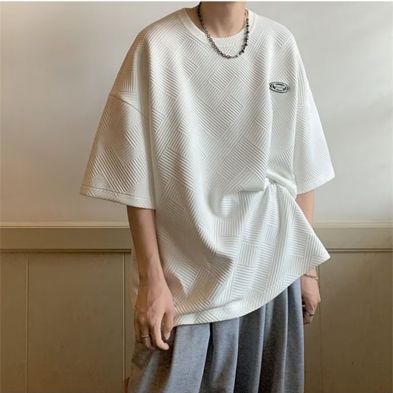 Áo Thun Nam Tay Ngắn Phong Cách hip hop Đường Phố Hàn Quốc Cỡ Lớn M-3XL