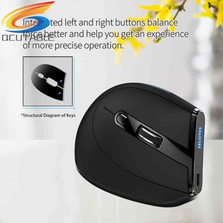 ZELOTES F-36A Optical Vertical Mouse 6 Buttons Computer Mice 2400 DPI Adjustable