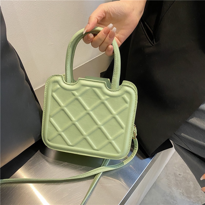 Mischa Túi Đeo Vai Hình Vuông Cỡ Nhỏ Bằng Da PU Màu Trơn Thời Trang Chất Lượng Cao