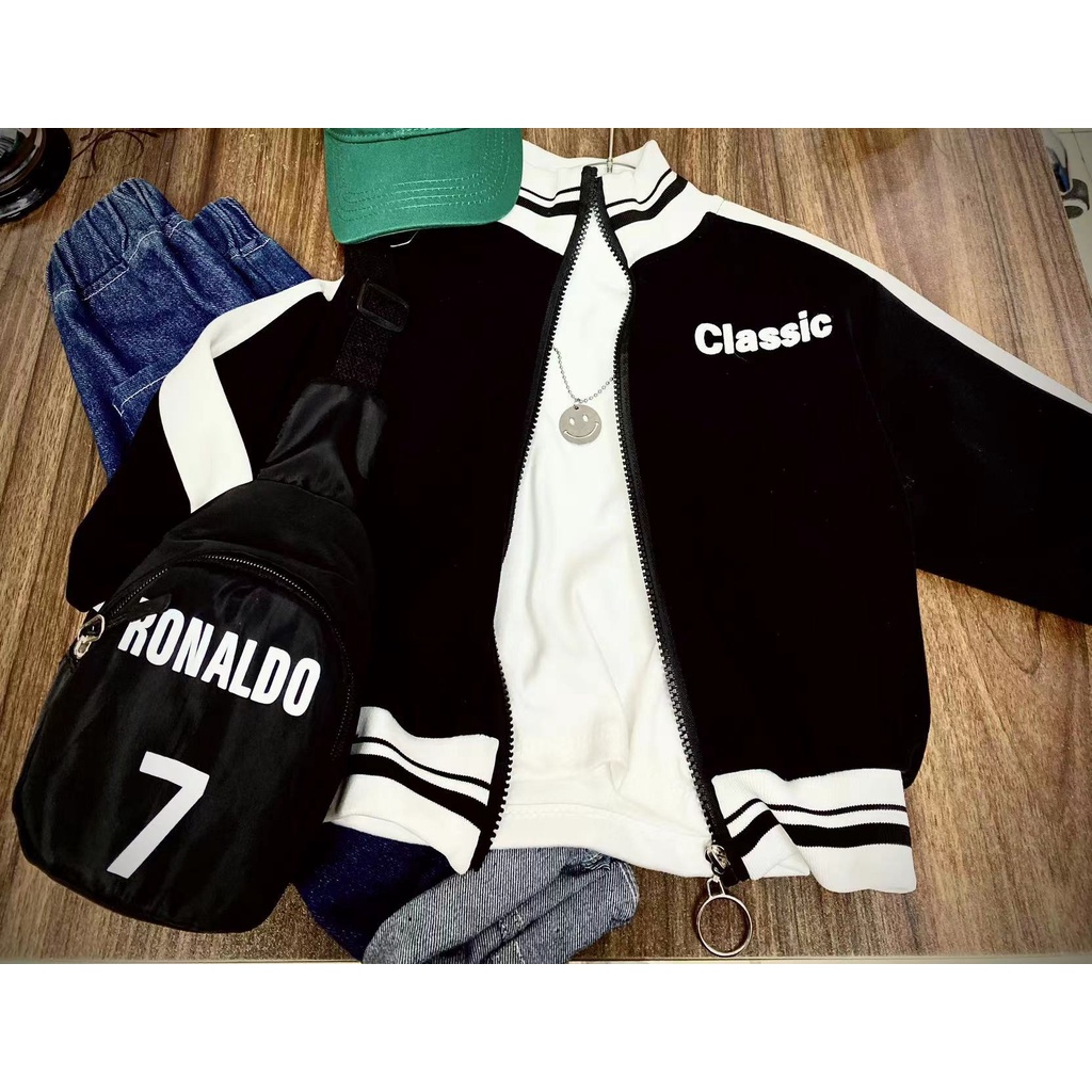 Áo Khoác Bóng Chày Phong Cách Mới Mùa Xuân Thu Dễ Phối Đồ Kích Thước 80-150CM Cho Bé Trai Và Bé Gái