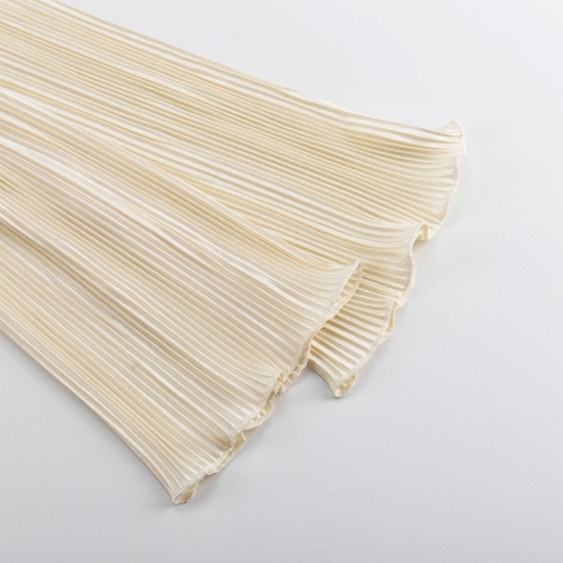 Xiangbao Áo Khoác Cardigan Trơn Tay Loe Dài Xếp Ly Cổ Chữ V Mở Phía Trước Tự Cột Dây Kiểu Pháp Thời Trang Mùa Hè