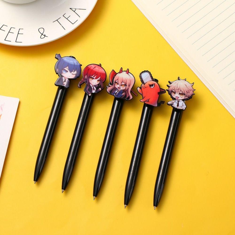 Bút Bi Mực Đen Hình Người Cưa Xích Hoạt Hình Bằng Acrylic Nhanh Khô