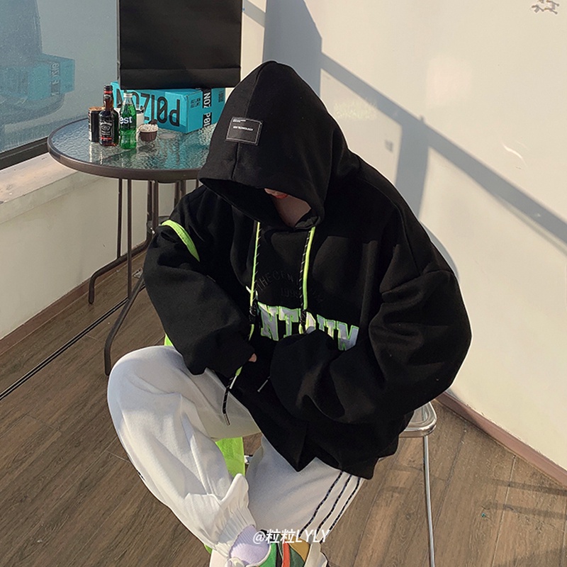 Hàng Có Sẵn Áo Hoodie Unisex Oversize Phong Cách Hàn Quốc