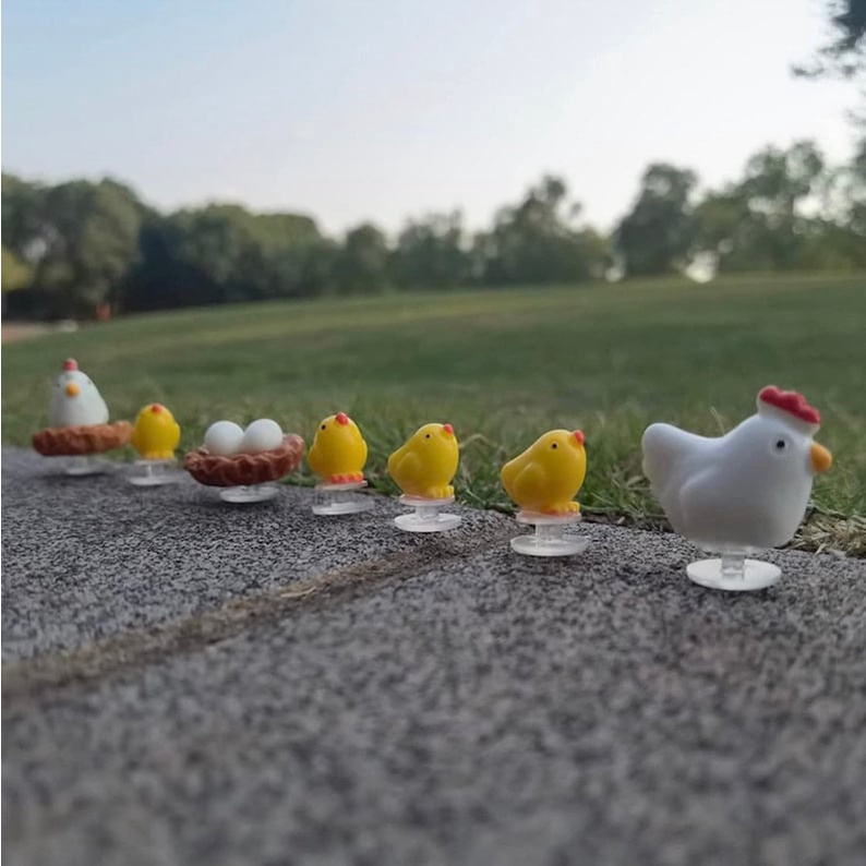 Sticke Set 7 / 14 Ghim Cài Giày 3D Hình Gà Con Dễ Thương phụ kiện dép croc jibbitz charms Nút Gắn Trang Trí Giày Dép Jibbitz, Sticker, Charm Xinh Xắn Đáng Yêu