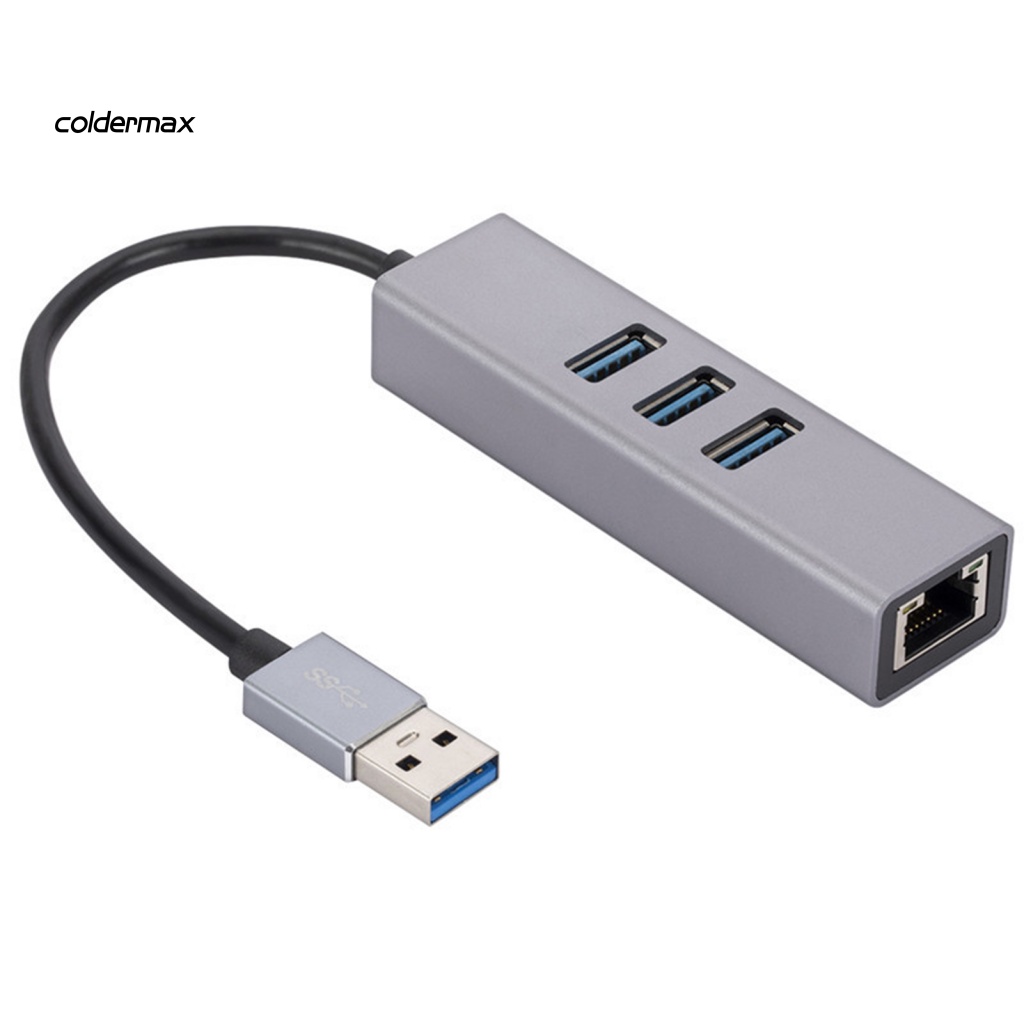 COLD Expansion Dock High-speed Data Transmission 1000Mbps 3 Ports USB3.0 Type-C to Rj45 Lan Network Card Computer Accessories