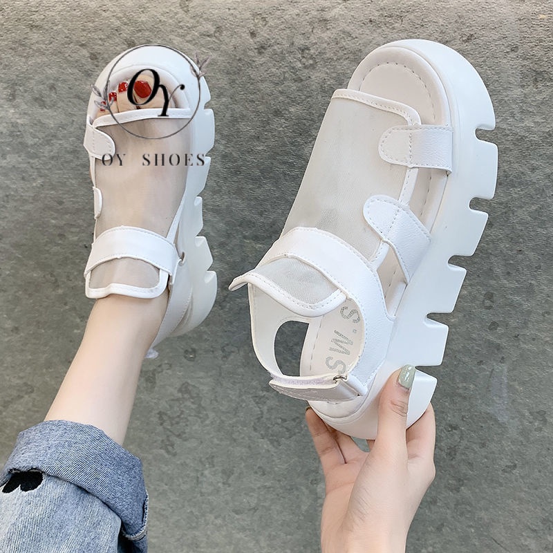 Xăng đan Đế Dày Phối Lưới Phong Cách La Mã Thời   2023