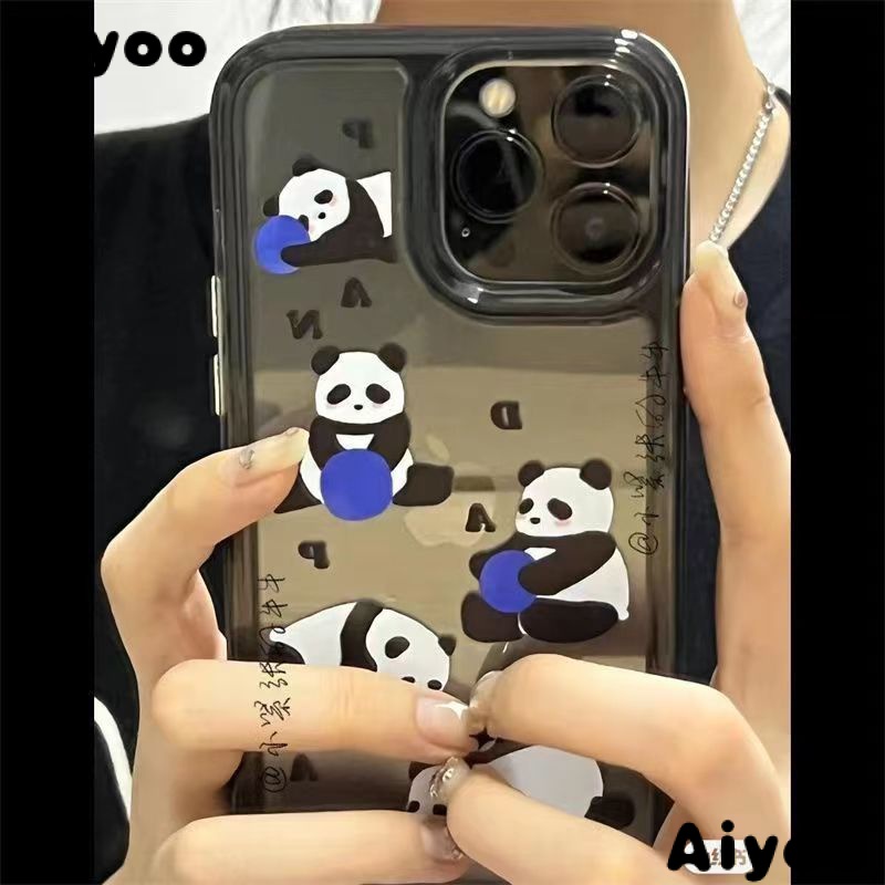 ✅Ốp Điện Thoại Mềm Trong Suốt Hình Gấu Trúc Cho iPhone 11 12 7 / 8plus xs / xr 13Promax 9AUT