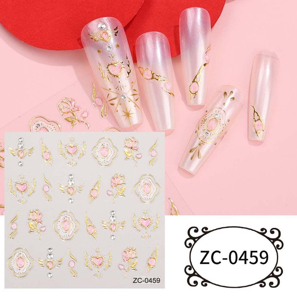 Miếng Dán Trang Trí Móng Tay Họa Tiết Hoạt Hình 5D Độc Đáo