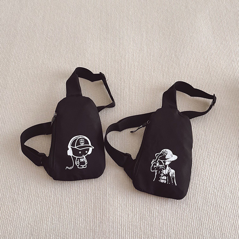 Túi Đeo Chéo Nhỏ Gọn Nhẹ In Họa Tiết Hoạt Hình Phong Cách Hàn Quốc Cho Bé