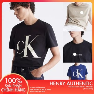- áo tee / áo phông nam c.klein monogram logo/ relaxed fit - form basic cực hot - henry authentic