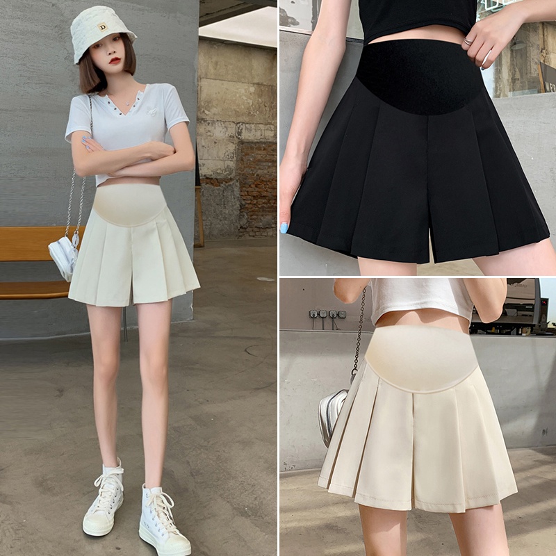 Quần Short Thể Thao Lưng Cao Dáng Rộng Thời Trang Mùa Hè Cho Mẹ Bầu