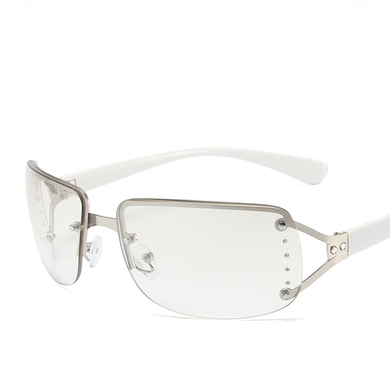 Kính Mát Gọng Vuông Kim Loại Thời Trang Cho Nam Nữ