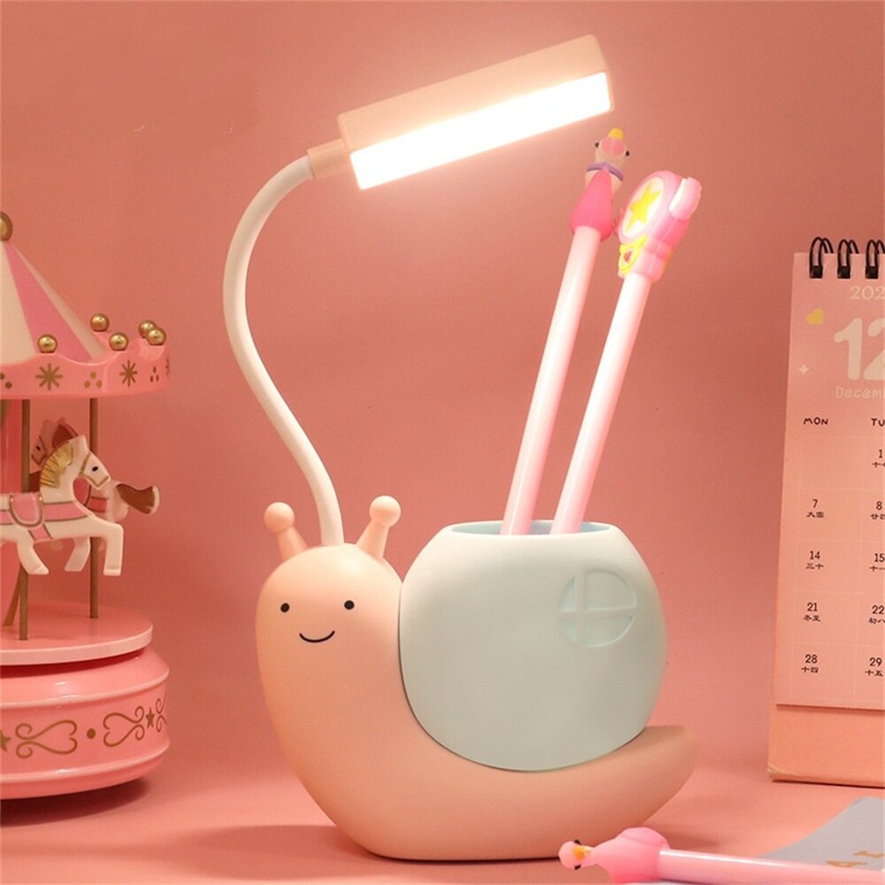 Đèn LED Sạc USB Đa Năng Hình Ốc Sên Bảo Vệ Mắt Cho Trẻ Em