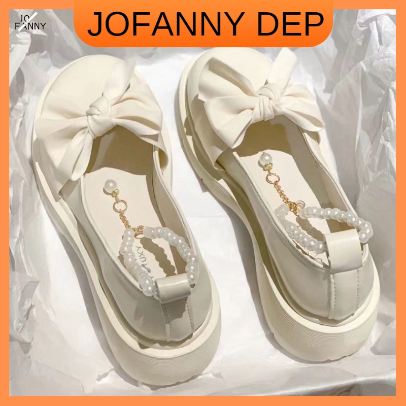 JOFANNY JK giày lolita độn oxford búp bê nữ đế cao đế xuồng bánh mì
