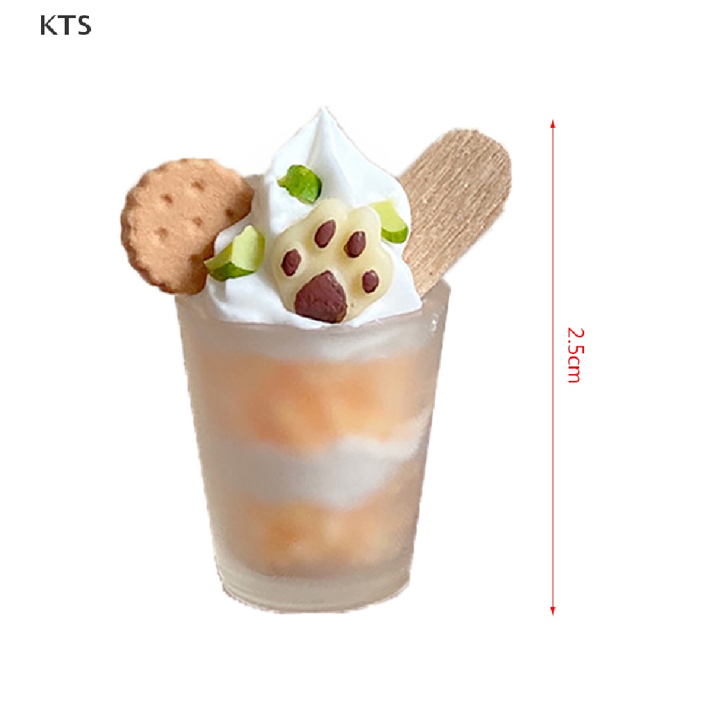KTS 1Pc 1:12 1:6 Dollhouse Miniature Biscuit Ice Cream Cup Dollhouse Accessories KT