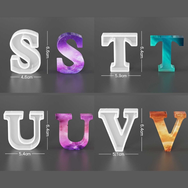 Khuôn Silicone Làm Móc Khóa Hình Chữ Mojito