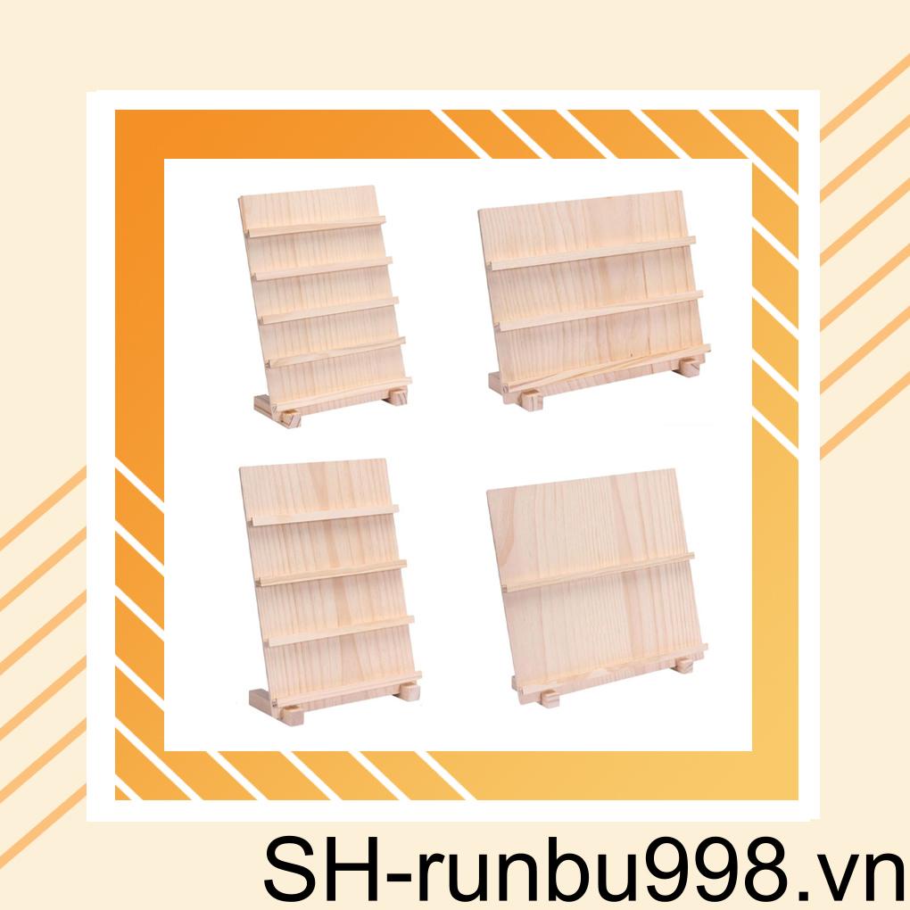 Giá Đỡ Trưng Bày Bông Tai 5 Tầng Bằng Gỗ Thủ Công
