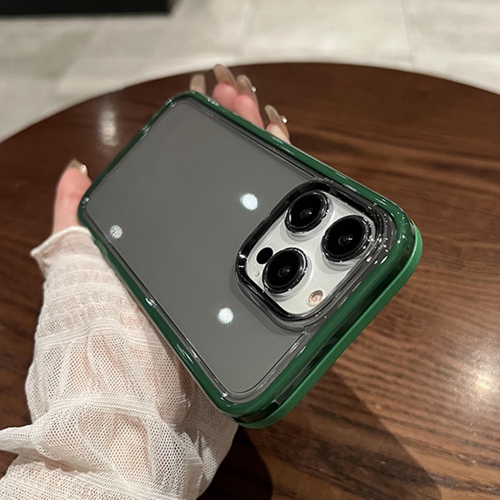 Ốp Điện Thoại Mềm Trong Suốt Chống Sốc 2 Trong 1 Cho iPhone 14 Plus 12 13 14 Pro Max