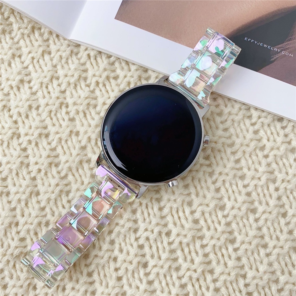Dây Đeo Đồng Hồ 2 Màu Laser Trong Suốt Lấp Lánh Cho Samsung Galaxy Watch 5 4 4 Classic 40 / 44 / 42 / 46mm