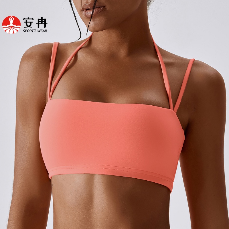Áo ngực thể thao ANRAN ôm dáng vừa vặn chống sốc nhanh khô thời trang dành cho nữ
