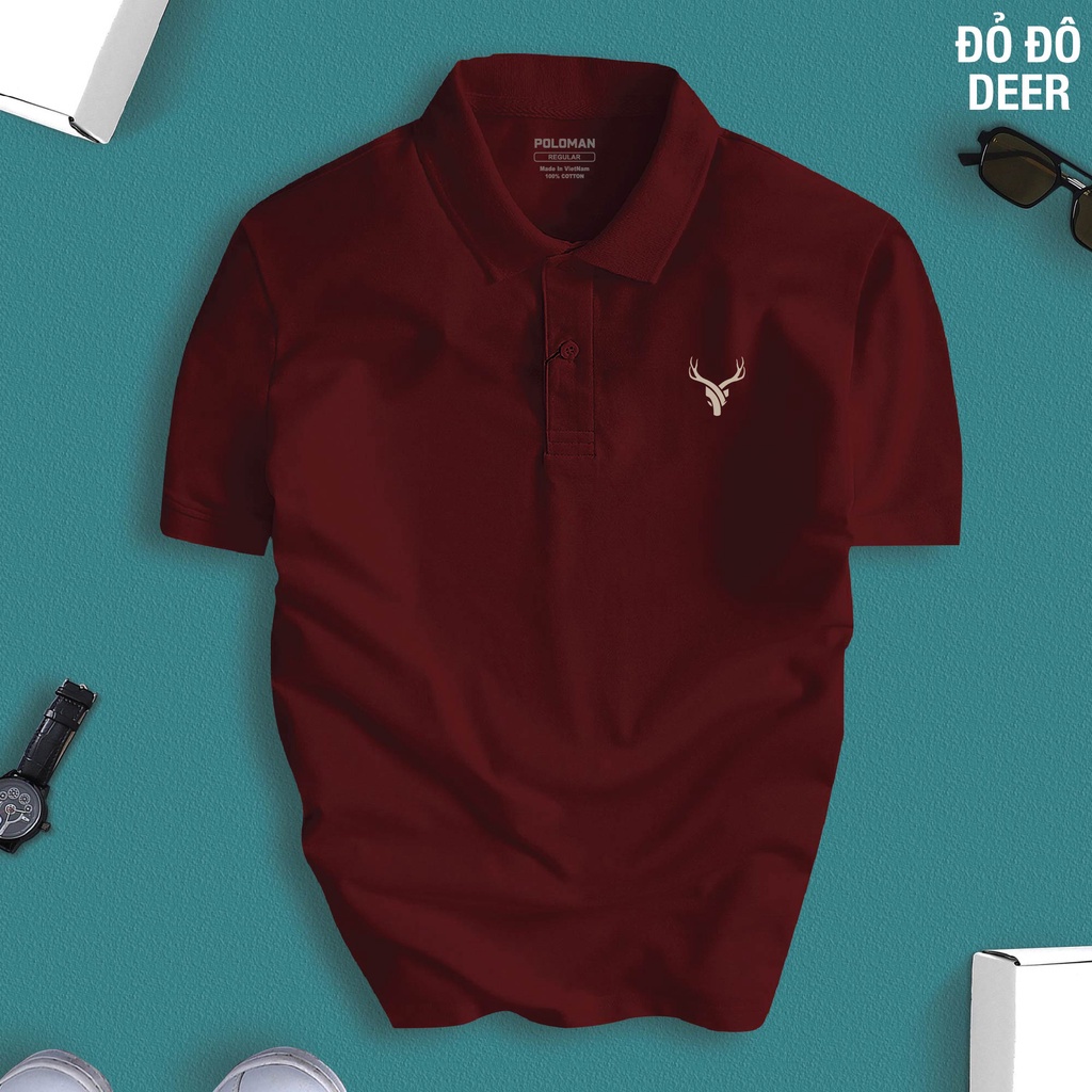 Áo polo Hưu sao DEER nhiều màu lịch lãm tinh tế cho nam và nữ